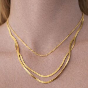 Snake Gold Plated Stainless Steel Necklace - Image 3