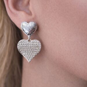 Heart-Shaped Stainless Steel Earrings - Image 3
