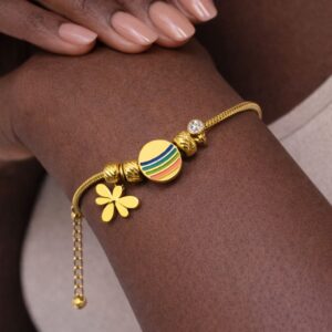 Stainless Steel Bracelet Gold-Plated - Image 2