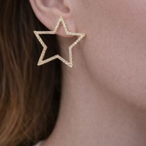 Gold Plated Star Earrings - Image 3