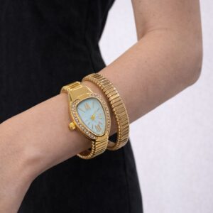 Gold Plated Snake Watch - Image 3