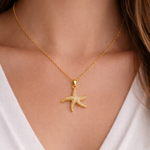 Starfish Gold-Plated Stainless Steel Necklace - Image 3