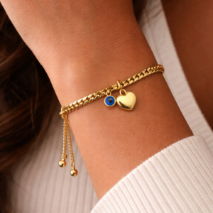 Heart Stainless Steel  Bracelet Gold-Plated - Image 3