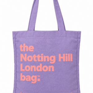 Notting Hill  Purple  Canvas Bag  with Pink Letters