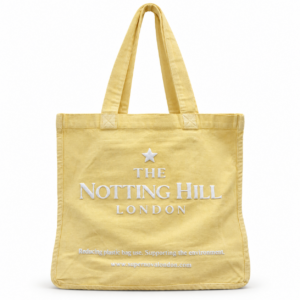 Notting Hill Butter Yellow Bag  with White Letters