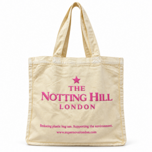 Notting Hill Butter Yellow Bag  with Pink Letters