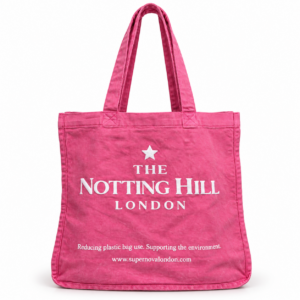 Notting Hill Pink Bag  with White Letters