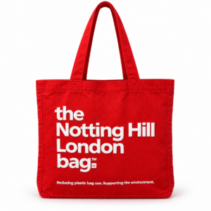 Notting Hill Red Bag  with White Letters